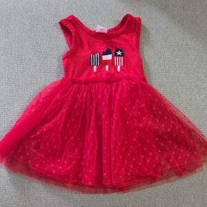 Charming Red Sleeveless Kids Dress with Fun Design